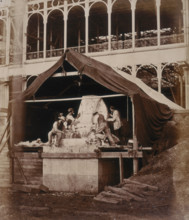 'Casting the Sphinx at the South Transept', Crystal Palace, Sydenham, 1852-1854. Designed by Sir