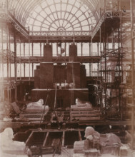 'Preparations for the erection of the Colossi of Aboo Simbel', Crystal Palace, Sydenham, 1852-1854.