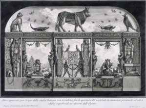 Egyptian mural decoration for the Caffe degli Inglesi, Piazza di Spagna, Rome, 1769. Ancient