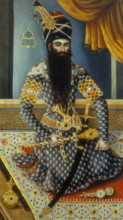 Fath Ali Shah, the Shah of Persia, (c1800?). The Shah is splendidly dressed, with a jewelled turban