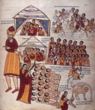 King Herod decrees all male children to be killed, 1756. Scene from the New Testament.