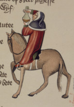 The Physician on horseback and carrying a jar, 1911. From a facsimile made in 1911 of "The