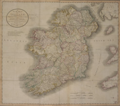 'A New Map of Ireland', 1799. 'A New Map of Ireland, divided into its Provinces and Counties; also,