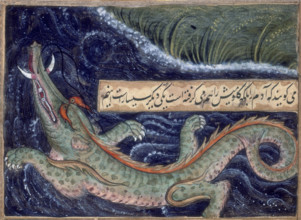 Crocodile, 1590. From Vaki'at-i Baburi, the Memoirs of Babur, translated from the Turki original by