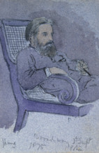 Portrait of man reclining in a chair, c1861-c1869.
