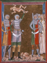 The Massacre of the Innocents, c1350. Biblical scene. At the feet of the soldiers are the bodies of