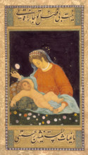The Virgin and Child, c.1630. Mary holds a flower over her son's head, and gently touches his toes