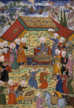 Timur receives a deputation , 1600. Timur receiving a deputation of Chaghata'i Turkomans at Balkh.