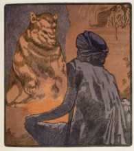 The Miracle of Purun Bhagat; scene from "The Jungle Book", 1919. From a French translation of "The
