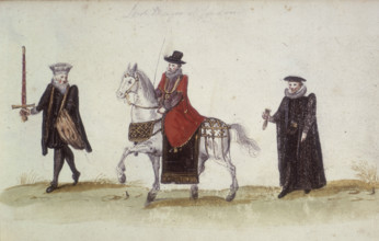 Lord Mayor on horseback, c1621. From the Album of George Holzsehuher of Nuremburg.