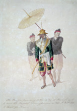 The Kinwun Mingyi, (Burmese prime minister), c1826. 'Kee [?] Moongee, proceeding to the Latoo [?]