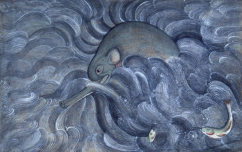 Aquatic beast, 1590. Water-creature with a trunk, possibly a kind of river elephant.