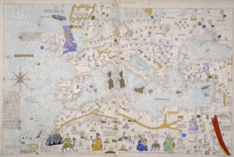 Map of Europe, North Africa and the Mediterranean, c1842-c1853. From the atlas of the Visconde of