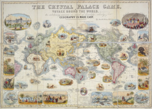 The Crystal Palace Game, 1854. A board game based on a voyage around the world. 'An entertaining