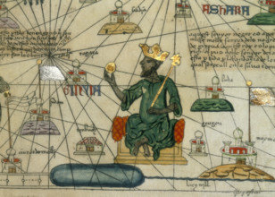 Mansa Musa, King of Mali, 1375. Depiction of Mansa Musa, ruler of the Mali Empire in the 14th