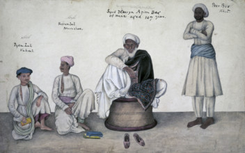 Portrait of Saiyid Mirza Azim Beg of Hansi, 1820-1830. Saiyid Mirza Azim Beg of Hansi (Syud Meerza