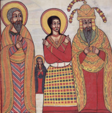 A Pharisee, the Virgin Mary and Joseph, c1708-c1711. From 'Miracles of the Virgin Mary.'