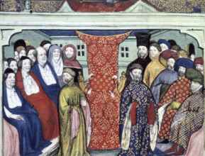 Richard II's empty throne, Westminster Hall, London, 30 September 1399, (c1400). Richard was