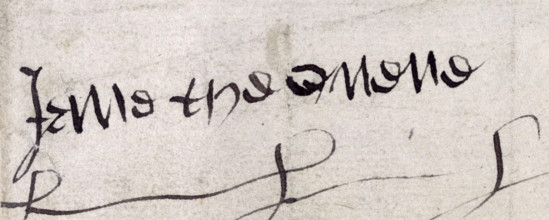 Jane Seymour's signature; 'Jane the Quene', c1536. Jane Seymour, the third wife of King Henry VIII,