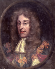 Portrait of King James II, c1685. This portrait is from the Guild book of the Barber Surgeons of