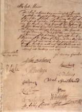 Order proclaiming Oliver Cromwell as Protector of England, 1653. After the victory of parliament in