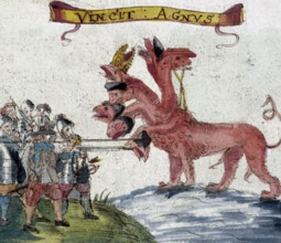 A banner of the parliamentary army, English Civil War, c1642-c1646. Drawing of a parliamentary