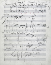 Elgar's sketch of his 'Pomp and Circumstance March no 1', 1901. Elgar was a self-taught composer