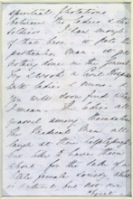 Letter from Florence Nightingale, c1854-c1856. Florence Nightingale arrived at Scutari in 1854 to