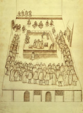 The execution of Mary, Queen of Scots, 1587. Mary's cousin, Elizabeth I, was sympathetic to her