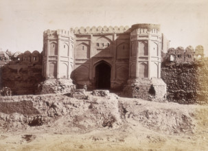 Bala Hissar gate, leading to city of Kabul, Afghanistan, c1879. This was the residence of the Kabul