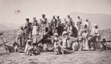 Afreedie Picket near Jamrood, Northwest Frontier Province, (now Pakistan), 1878. Jamrud is located