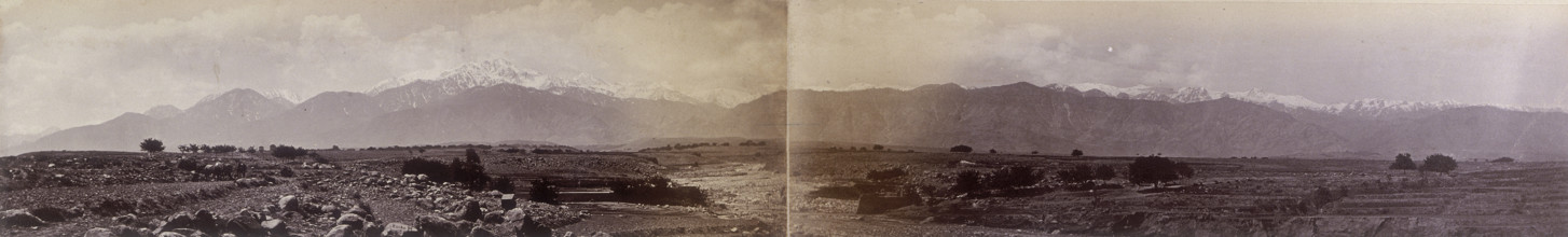 The Safed Koh mountain range, Afghanistan, 1879. A view of mountains on the Pakistan-Afghanistan