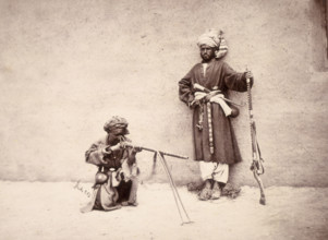 Kohistani and Hazara combatants, Kabul, Afghanistan, c1880. These men are from Kohistan, an area