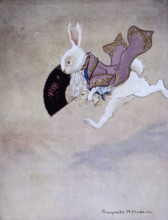 The White Rabbit in a hurry, Alice's Adventures in Wonderland, 1922.