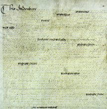 The Warwick Shakespeare deed, 1602. This is the deed conveyance whereby Shakespeare purchased 107
