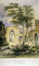 'Netley Abbey', 1872. The abbey was founded in the 13th century by the Bishop of Winchester, Peter