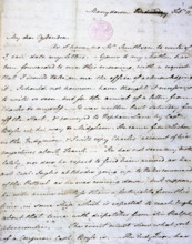 Letter from Jane Austen to her sister Cassandra from Manydown Park, 11 February 1801. Cassandra was