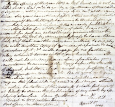 Jane Austen's draft copy of a letter to her publisher, Richard Crosby, 5 April 1809. She wrote to