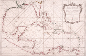 Map of the Gulf of Mexico, 1772. 'Carte Reduite du Golphe du Mexique et des Isles de l'Amerique