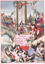 Title page of a maritime atlas, c1693-c1694. This is from volume II of the "Atlas Maritime",