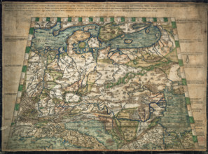 Map of northern and central Europe, 1491. Only six examples of this map by Nicolas of Cusa survive.