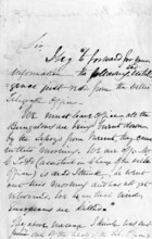 Message communicating the outbreak of the Indian Mutiny, 11th May 1857. This message reports the