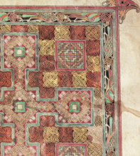 Detail from the Lindisfarne Gospels, c698. The Lindisfarne Gospels is one of the most important