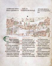 Psalm 106, from the Anglo-Saxon copy of the Utrecht Psalter, early 11th century.