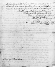 Letter from President George Washington to the Earl of Buchan, 1793. '...to be inhabited by a young