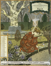 The Gentlewoman Calendar for March 1897. Describing itself as the 'ideal Ladies' paper', "The