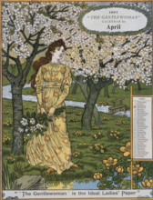 The Gentlewoman Calendar for April 1897. Describing itself as the 'ideal Ladies' paper', "The