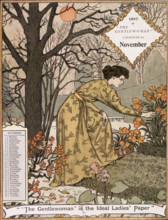 The Gentlewoman Calendar for November 1897. Describing itself as the 'ideal Ladies' paper', "The