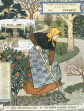The Gentlewoman Calendar for January 1897. Describing itself as the 'ideal Ladies' paper', "The