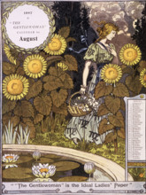 The Gentlewoman Calendar for August 1897. Describing itself as the 'ideal Ladies' paper', "The